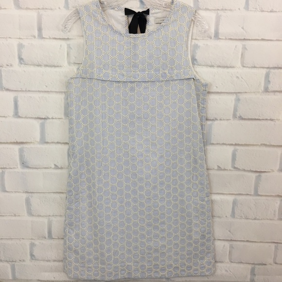 J. Crew Dresses & Skirts - J Crew Seersucker Eyelet Shift Dress Sz 2 Pockets